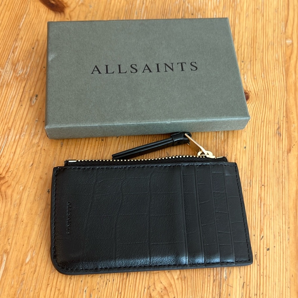 All saints card holder with zippered section